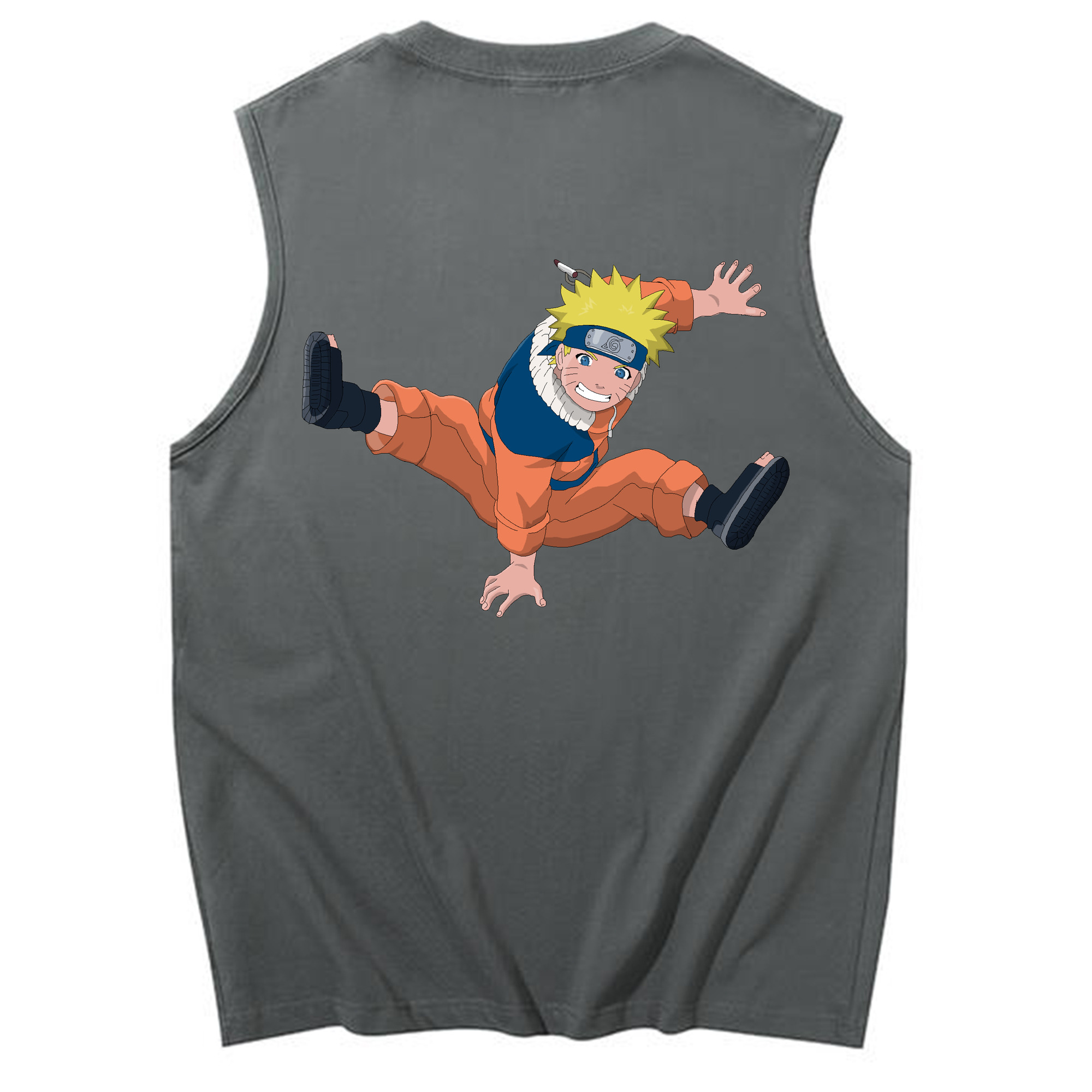 （画像用） NARUTO -ナルト- うずまき ナルト Uzumaki Naruto コットン100％タンクトップ（背面プリント）